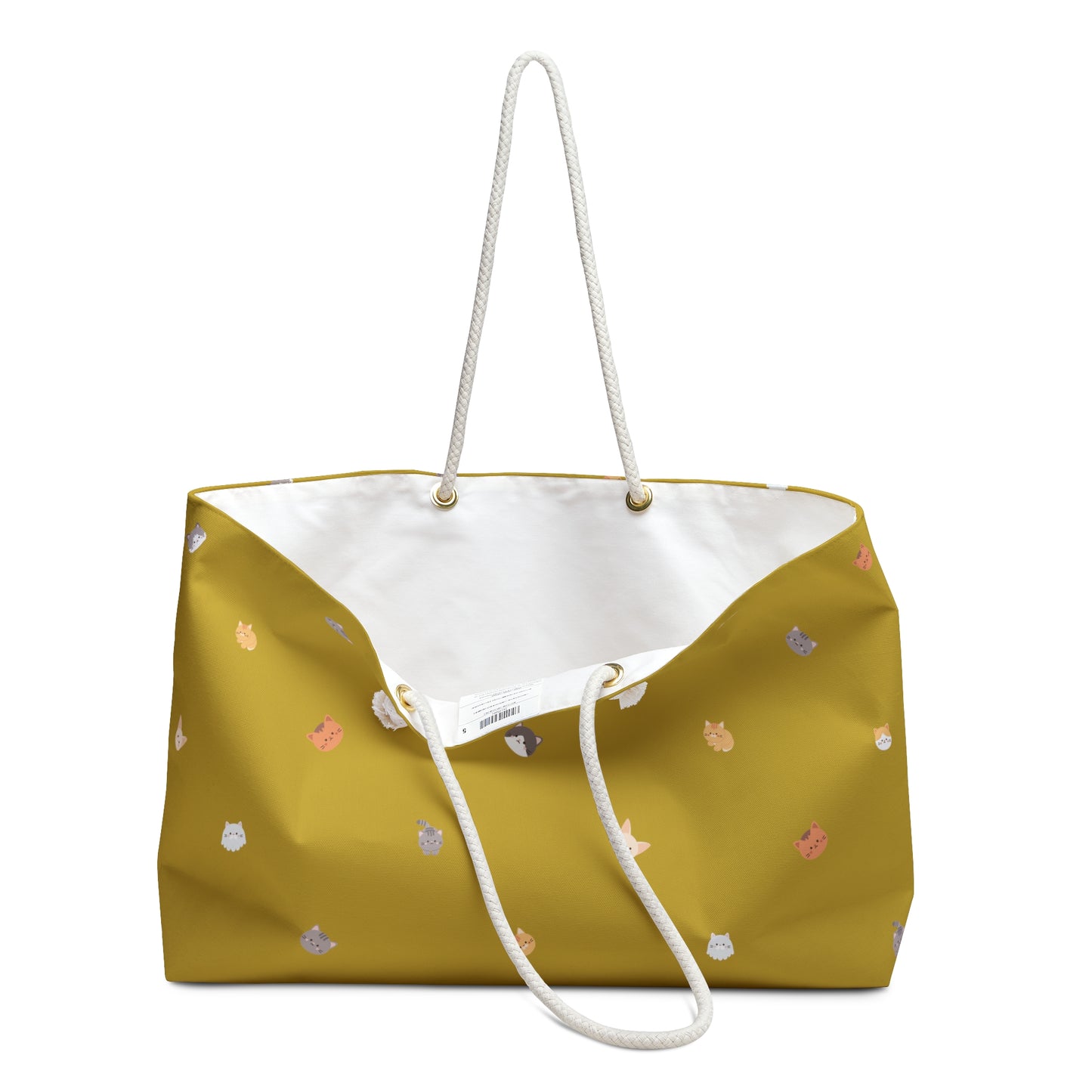 Tokyo Blanc Neko (Cat) Weekender Bag - Mustard