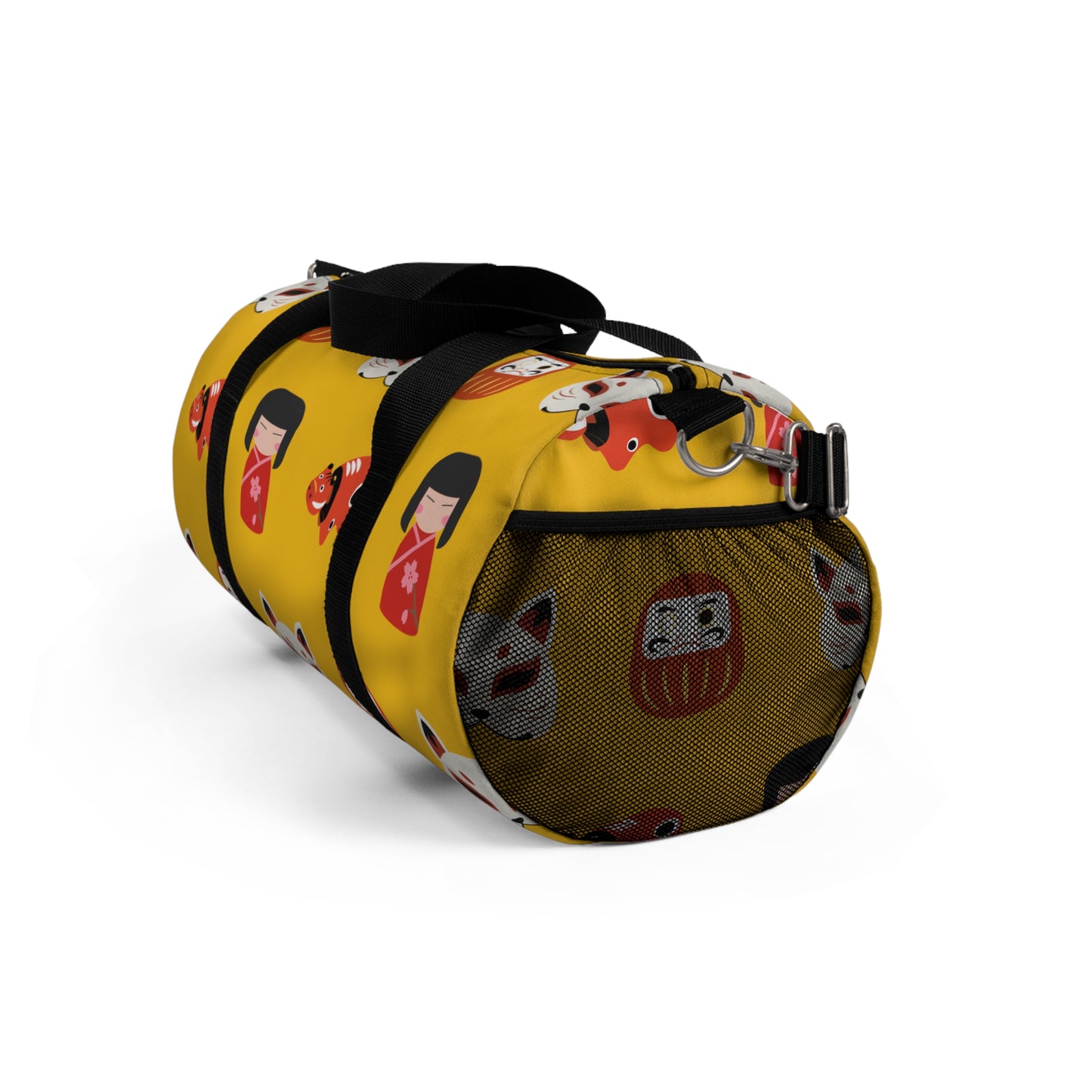 Japanese Trinkets Duffel Bag - Yellow