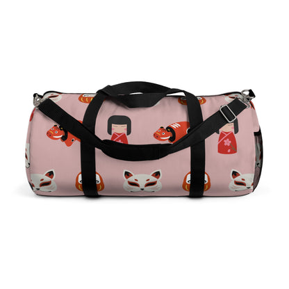 Japanese Trinkets Duffel Bag - Ichigo Pink