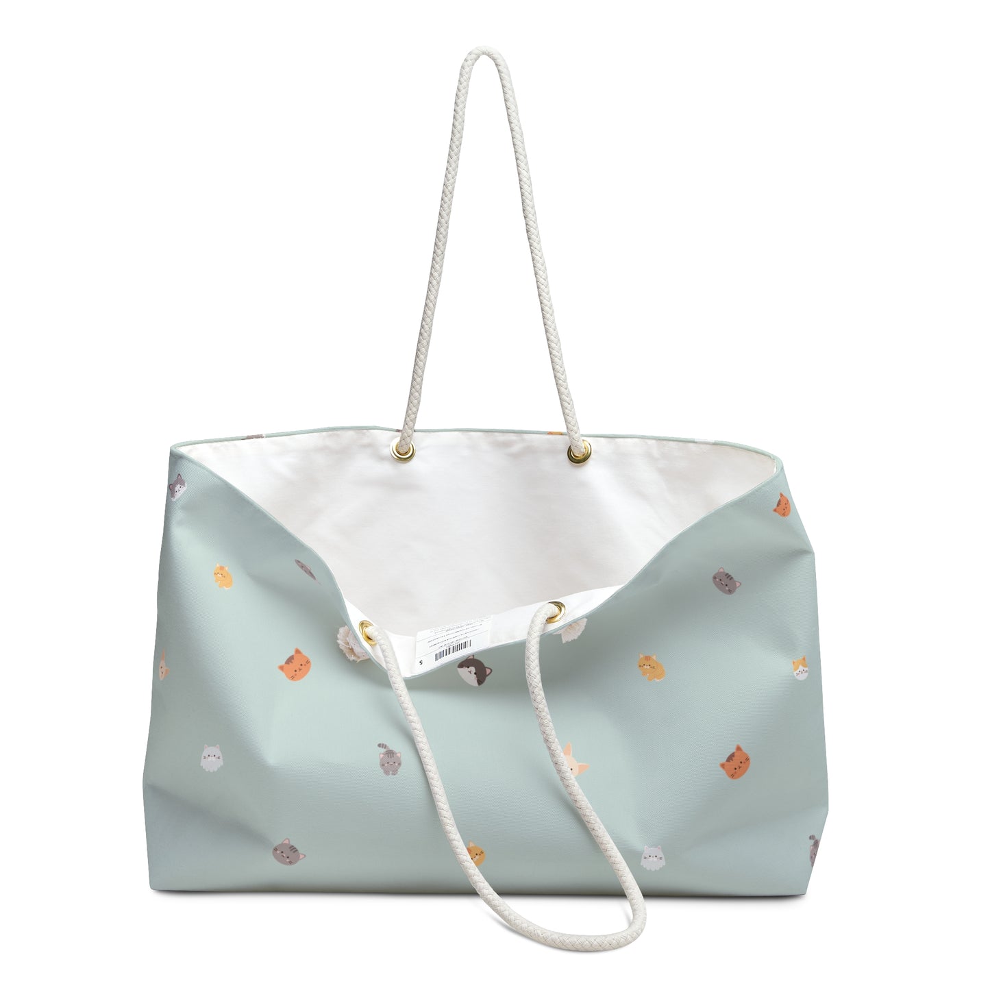 Tokyo Blanc Neko (Cat) Weekender Bag - Sea Mist