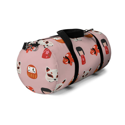 Japanese Trinkets Duffel Bag - Ichigo Pink