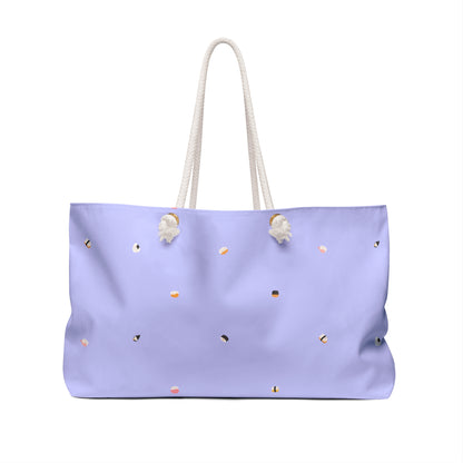 Tokyo Blanc Sushi All Over Print Weekender Bag - Periwinkle