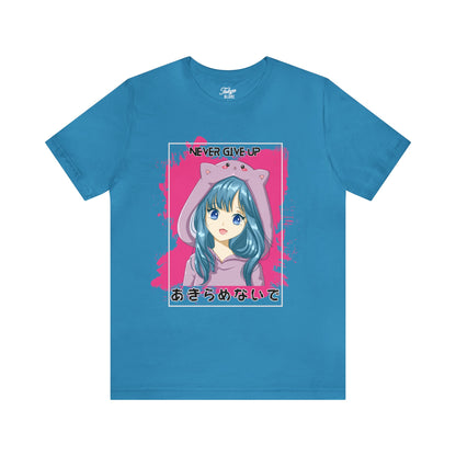 Never Give Up (あきらめないで ) Graphic Anime Tee