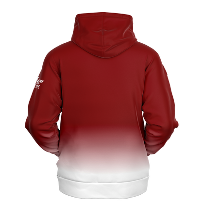 Tokyo Blanc Bubble Print Hoodie - White + Red