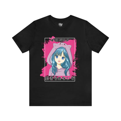 Never Give Up (あきらめないで ) Graphic Anime Tee