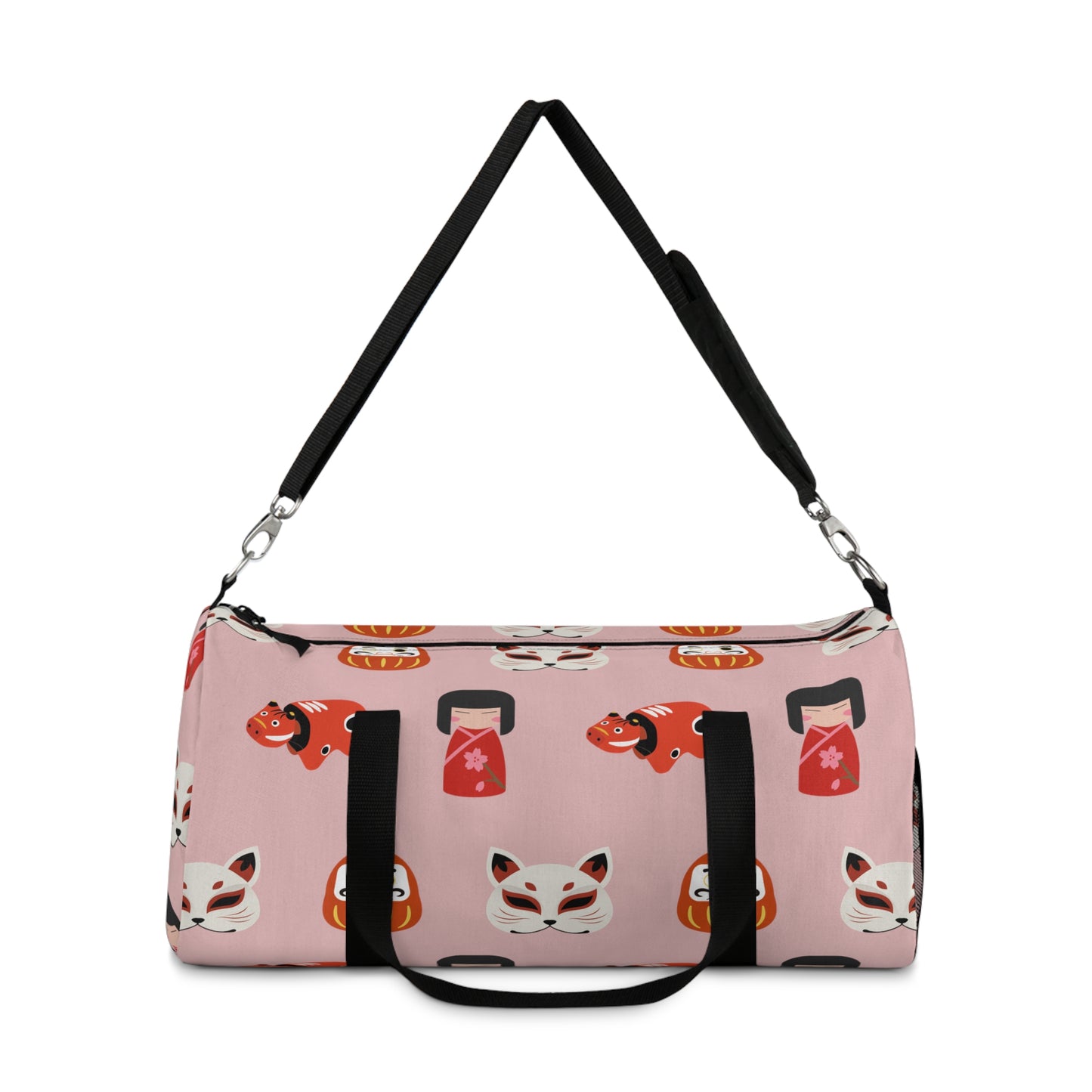 Japanese Trinkets Duffel Bag - Ichigo Pink