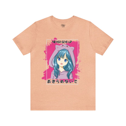 Never Give Up (あきらめないで ) Graphic Anime Tee