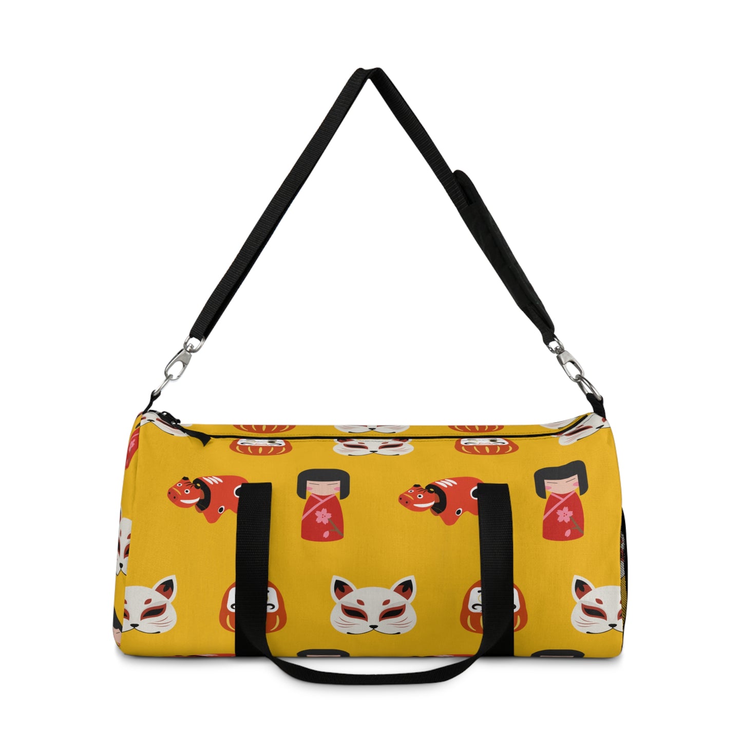 Japanese Trinkets Duffel Bag - Yellow