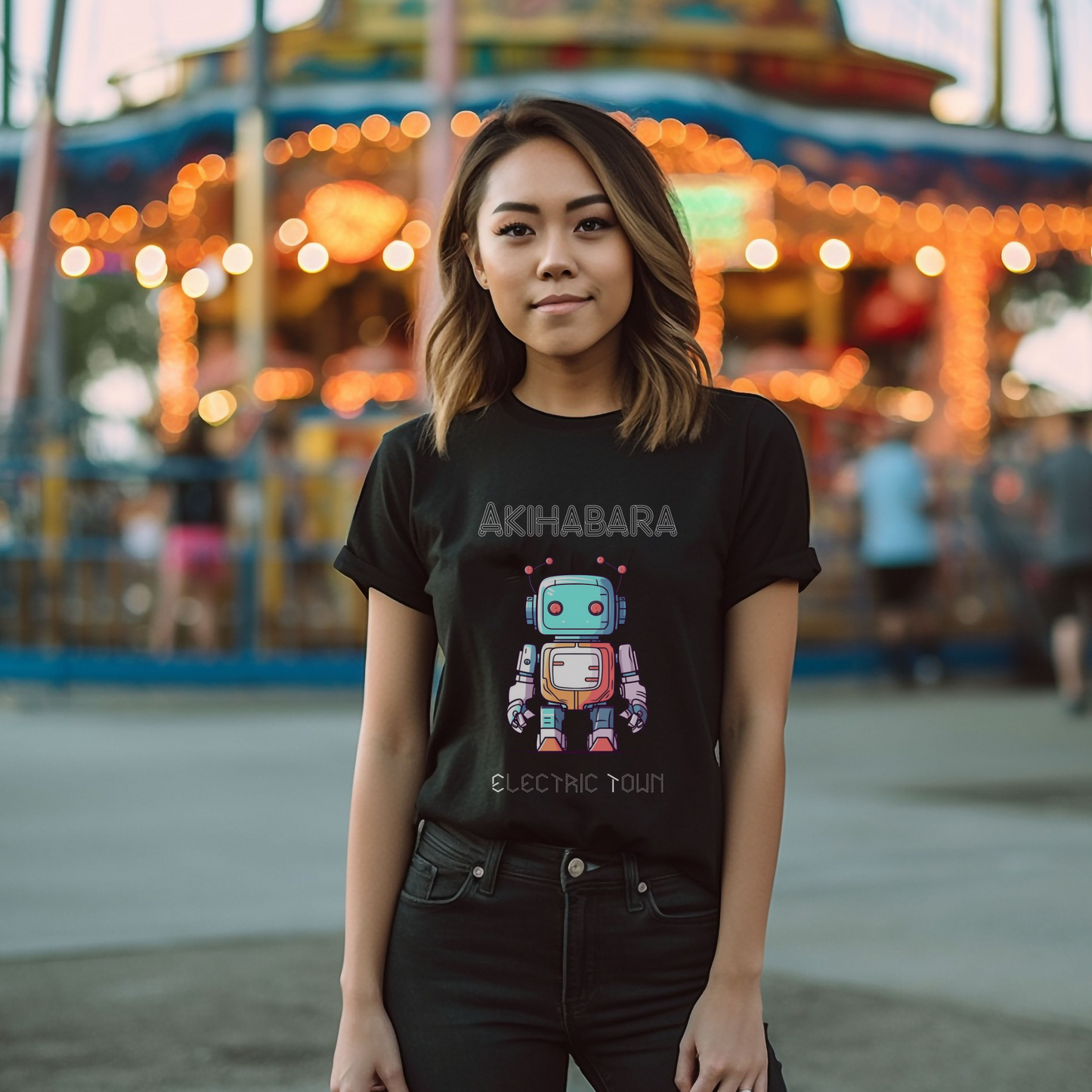 Akihabara Electric Town Robot Tee