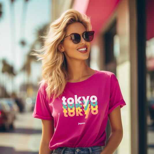 Tokyo Stacked Quad Print Tee